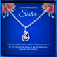 JUELHAUS Silver Necklace Gift for sisters S990 Pure 3D Swan Shape with 3 Stones in Brilliant Movement