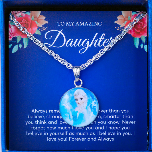 JUELHAUS Silver Pendant Gift for Girls S990 Pure Princess Elsa Frozen Ice Queen for Girls