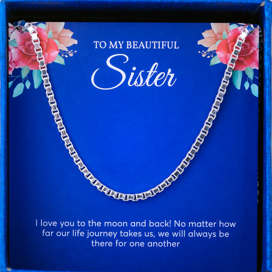 JUELHAUS Silver Necklace Gift for sisters S925 Super Soft Noodles Available in 5 Sizes, Easy to Combine and Wear
