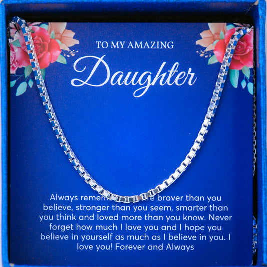 JUELHAUS Silver Necklace Gift for Daughter S925 Super Soft Noodles Available in 5 Sizes, Easy to Combine and Wear