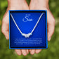 JUELHAUS Silver Necklace Gift for Son Coconut String Style, Durable and Solid, Comfortable to Wear for Your Baby