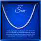 JUELHAUS Silver Necklace Gift for Son Coconut String Style, Durable and Solid, Comfortable to Wear for Your Baby