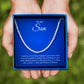 JUELHAUS Silver Necklace Gift for Son Coconut String Style, Durable and Solid, Comfortable to Wear for Your Baby