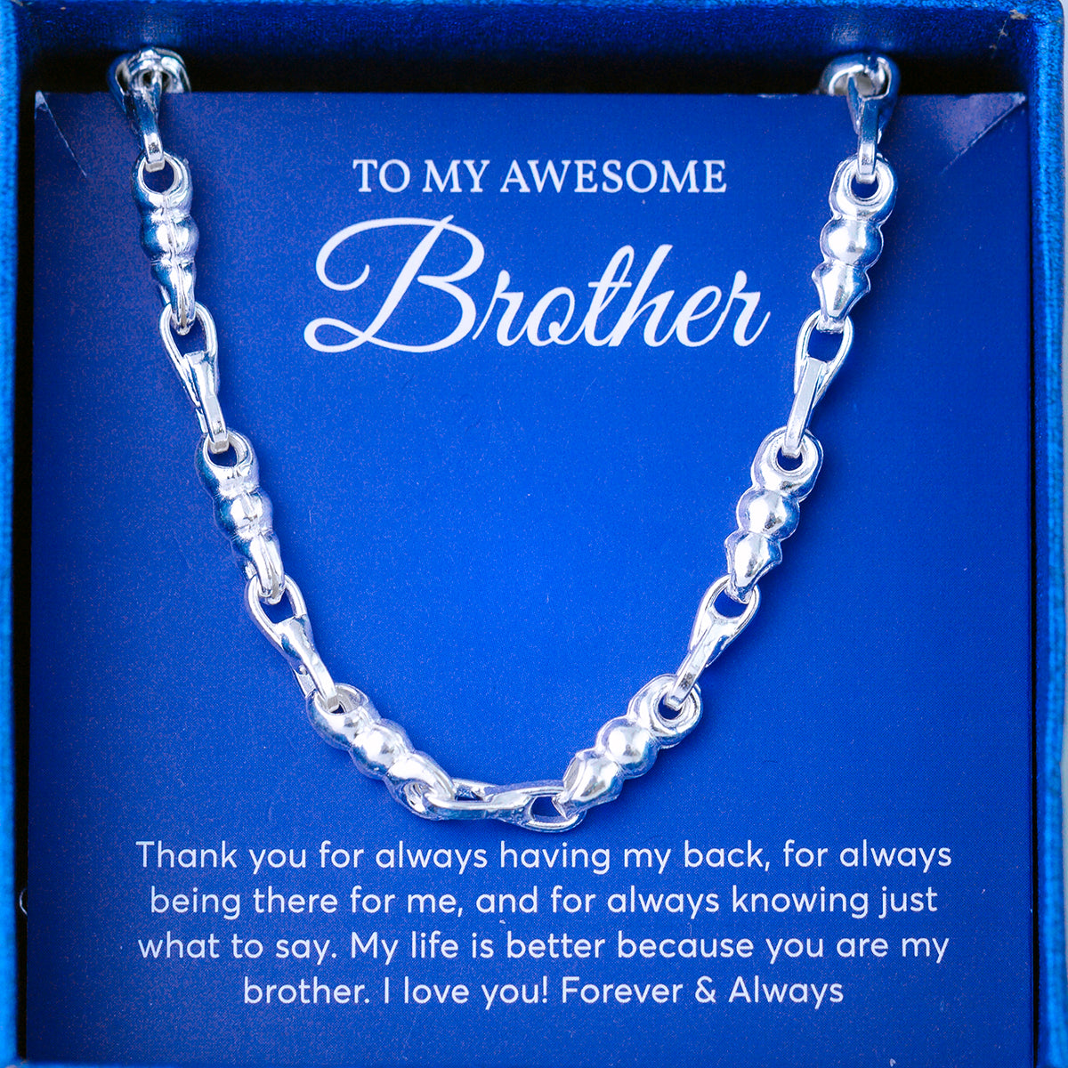 JUELHAUS Silver necklace given to brother, hollow cast, super light, similar to western gold chain