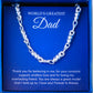 JUELHAUS Silver necklace given to  dad, hollow cast, super light, similar to western gold chain
