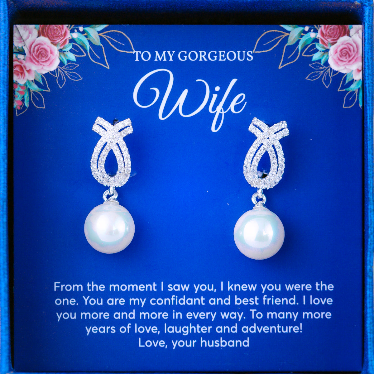 JUELHAUS Silver Earrings Gift for Wife Made of S925 Sterling Silver, Luxurious and Noble Long Style