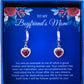JUELHAUS Silver Earrings for boyfriend's mother S925 Heart-shaped Tung Teng style with stones and beautiful, luxurious and attractive edges