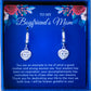 JUELHAUS Silver Earrings for boyfriend's mother S925 Heart-shaped Tung Teng style with stones and beautiful, luxurious and attractive edges
