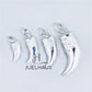 JUELHAUS Dragon-Engraved Nail-Shaped Silver Pendant in 4 Sizes, Strong and Brave
