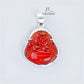 JUELHAUS Silver Pendant With Buddha Statue, Transparent Feng Shui Stone, Many Colors