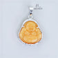 JUELHAUS Silver Pendant With Buddha Statue, Transparent Feng Shui Stone, Many Colors