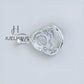 JUELHAUS Silver Pendant With Buddha Statue, Transparent Feng Shui Stone, Many Colors