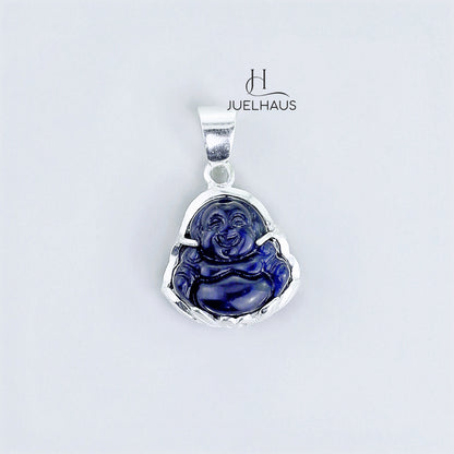 JUELHAUS Silver Pendant For Children With The Image Of Laughing Buddha In Many Types Of Stones And Designs