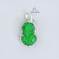 JUELHAUS Silver Pendant with Pixiu Shape, Multi-Colored Feng Shui Stone, Holding Lucky Coins