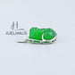 JUELHAUS Silver Pendant with Pixiu Shape, Multi-Colored Feng Shui Stone, Holding Lucky Coins