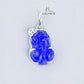 JUELHAUS Silver Pendant with Pixiu Shape, Multi-Colored Feng Shui Stone, Holding Lucky Coins
