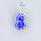 JUELHAUS Silver Pendant with Pixiu Shape, Multi-Colored Feng Shui Stone, Holding Lucky Coins