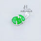 JUELHAUS Small and Lovely Green Jade Pixiu Silver Pendant