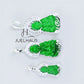 JUELHAUS Silver Pendant Gift for boyfriend's mother Avalokiteśvara Bodhisattva Image Jade Green Stone with Sparkling Crystal Edge
