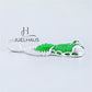 JUELHAUS Silver Pendant Gift for boyfriend's mother Avalokiteśvara Bodhisattva Image Jade Green Stone with Sparkling Crystal Edge