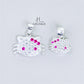 JUELHAUS S990 Pure Silver Pendant For Girls With Cute Hello Kitty Cat Face In All Sizes
