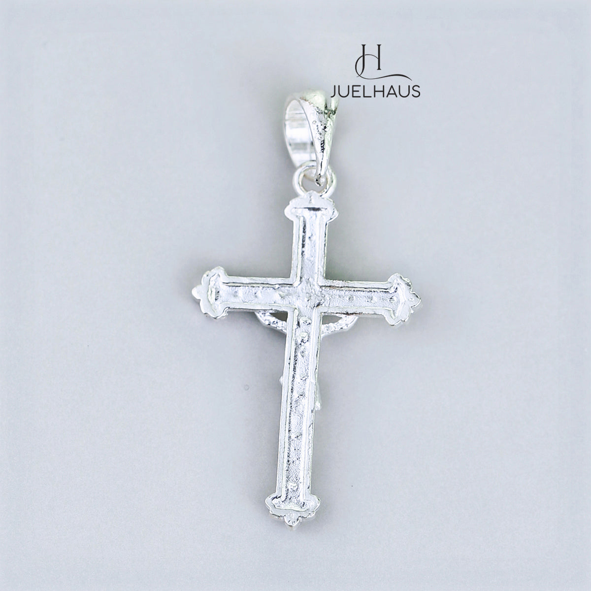 JUELHAUS Super Beautiful Silver Cross Pendant With Cast Statue Of Jesus