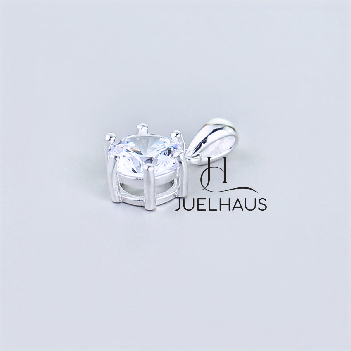 JUELHAUS Silver Pendant Pure S990 Single Stone Simple Sparkling