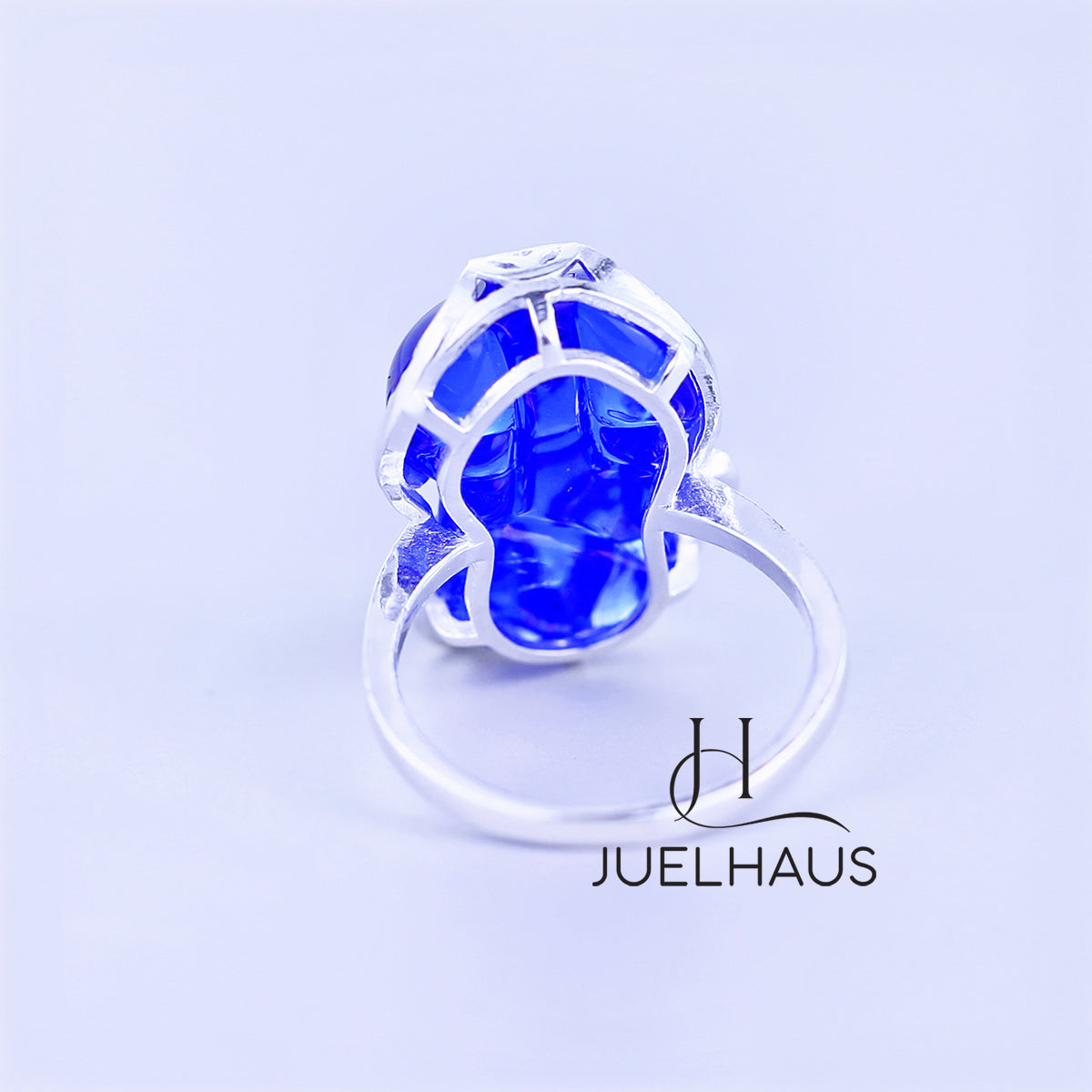 JUELHAUS Silver Pixiu Ring with Colorful Feng Shui Stone Holding Lucky Coin