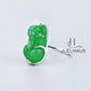 JUELHAUS Silver Pixiu Ring with Colorful Feng Shui Stone Holding Lucky Coin