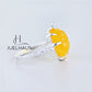 JUELHAUS Silver Pixiu Ring with Colorful Feng Shui Stone Holding Money with 2-Side Stone Border Ring