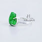 JUELHAUS Small and Pretty Green Jade Fox Silver Ring with 2-Sided Stone Border, Exquisite and Outstanding Ring