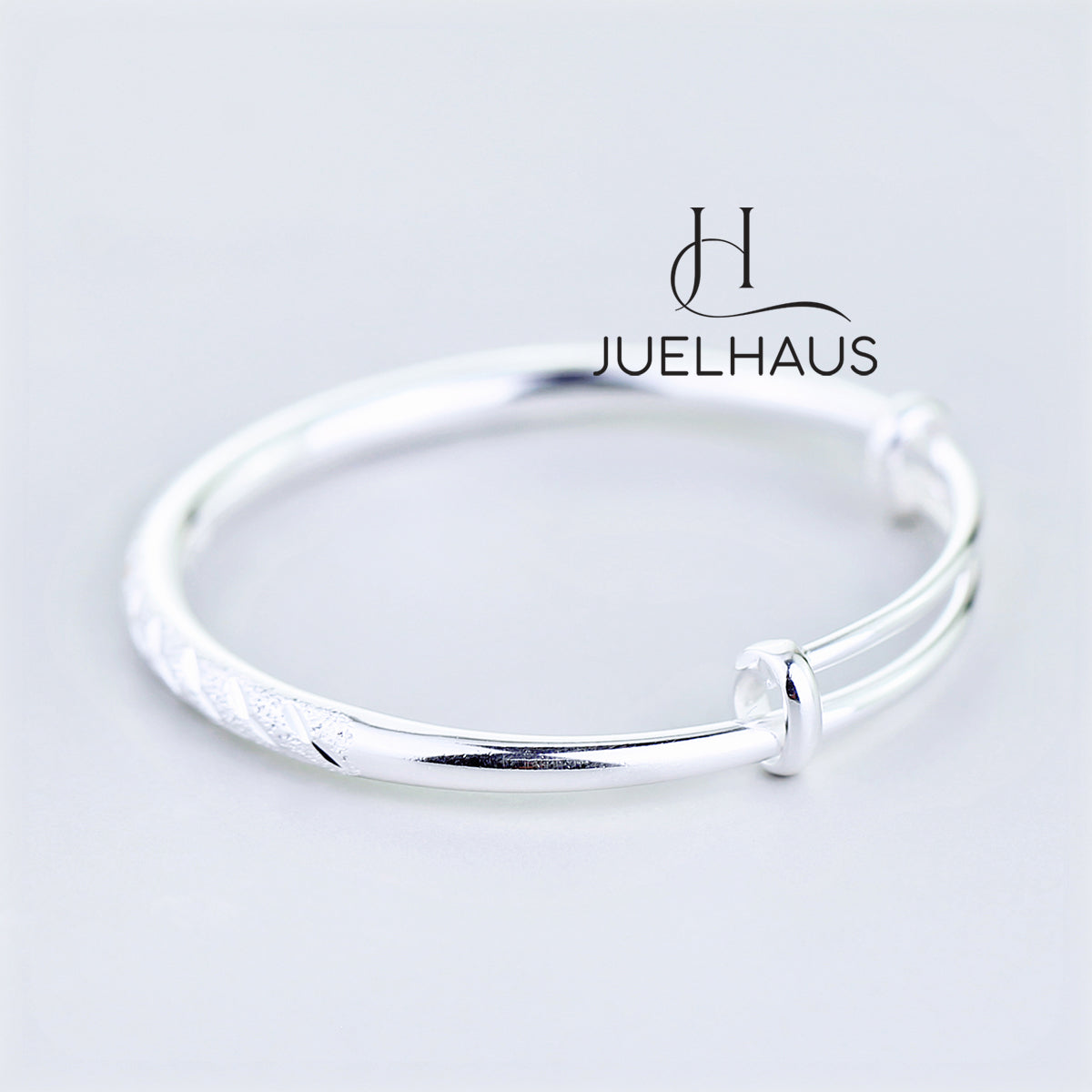 JUELHAUS S990 Pure Silver Bracelet For Children, Smooth, No Bell, Bright, Many Styles, Durable, Sun and Wind Resistant