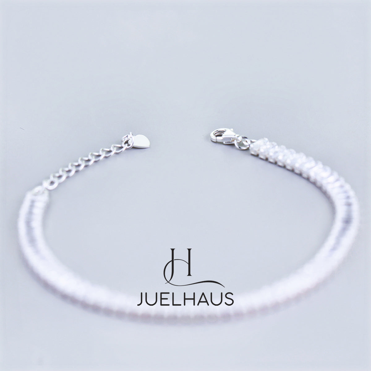 JUELHAUS Tennis Bracelets for Women CZ Dainty Classic Adjustable Slider Bracelet S990 Fine Silver Fashion Jewelry Gift For Wife