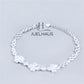 JUELHAUS S990 Pure Silver Bracelet for Women with 4 Leaf Clover and Sparkling Stone