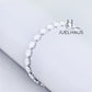 JUELHAUS S990 Pure Silver Bracelet for Women, Plain, No Stones, Shiny Flower Shape