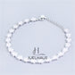JUELHAUS S990 Pure Silver Bracelet for Women, Plain, No Stones, Shiny Flower Shape
