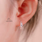 JUELHAUS Silver Earrings for Girls, Round Shape, Solid, Like Pretty Small Stone Rings