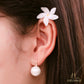 JUELHAUS Silver Pearl Earrings Short Hook Style, Simple, Durable, Luxurious, Easy to Wear
