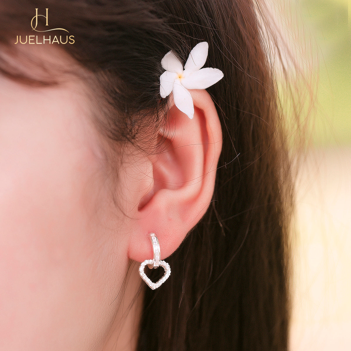 JUELHAUS Super Cute Heart Shaped Tung Teng Silver Earrings For Girls