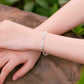 JUELHAUS S990 Pure Silver Bracelet for Women, Plain, No Stones, Shiny Flower Shape