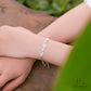 JUELHAUS S990 Pure Silver Bracelet for Women with 4 Leaf Clover and Sparkling Stone