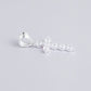 JUELHAUS Silver Pendant Pure S990 Simple Cross Shape Consisting of 7 Stones 2.5 Cups Tied Together Delicately
