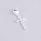 JUELHAUS Silver Pendant Pure S990 Simple Cross Shape Consisting of 7 Stones 2.5 Cups Tied Together Delicately