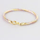 JUELHAUS S925 Silver Bracelet, 3-Color Plating, Like Italian Gold, Luxurious and Outstanding 5-Strand Tet Necklace Style