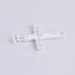 JUELHAUS S990 Pure Silver Cross Pendant With Luxurious 4-Headed Baguette Stone Jesus Statue