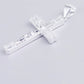 JUELHAUS S990 Pure Silver Cross Pendant With Luxurious 4-Headed Baguette Stone Jesus Statue
